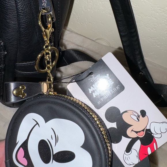 đź–¤ Loungefly Disney Minnie Mouse Quilted Studded Bow Mini Backpack + Coin Purse - Picture 8 of 8